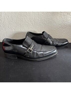 Dexter Comfort Zeke Men's Black Loafers Dress Shoes Slip On Perforated Size 7W